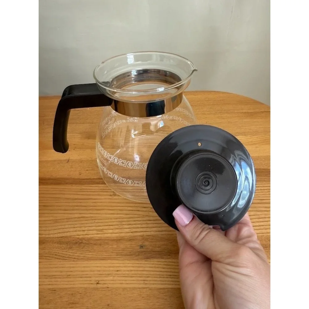 Vintage Melitta Corning 10 Cup Glass Replacement Coffee Pot With Lid Carafe